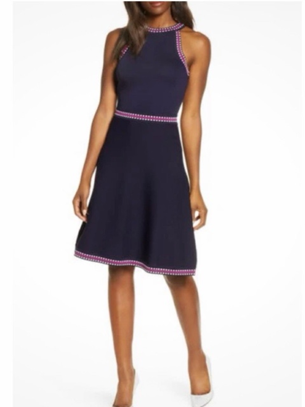 Eliza J Knit Halter Sweater Dress